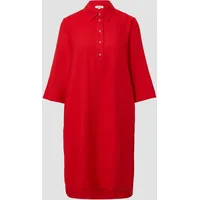 S.Oliver Kurzes Blusenkleid aus Leinenmix mit Eingrifftaschen rot 40