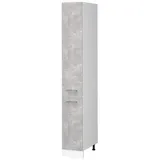 Vicco Apothekerschrank R-Line 30 x 57,2 x 206,8 cm Beton/Weiß