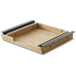 bümö Schreibtisch Organizer Schublade aus Bambus - extra kleine Unterbau Ablage für Stifte, Smartphones & Co. - einfach unter dem Tisch montierbar,