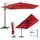 Costway Ampelschirm Ø 300 cm Rot/Schwarz