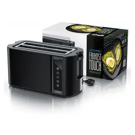 Arendo 4-Scheiben-Langschlitz-Toaster schwarz