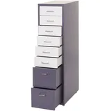 Mendler Boston Rollcontainer 110x28x41 cm dunkelgrau