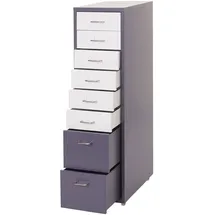 Mendler Boston Rollcontainer 110x28x41 cm dunkelgrau