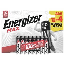 Energizer 16er-Pack Batterien »Max Alkaline« Micro / AAA Promotion Pack 12+4