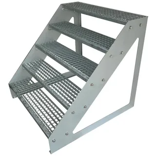 Kaminbau Mierzwa Treppe Freistehend 5 Stufen 80 cm Stahl verzinkt
