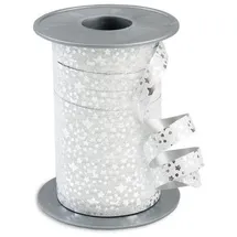 PATTBERG PRÄSENT Geschenkband Glitter Star mattglänzend silber 10,0 mm x 100,0 m