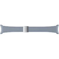 Samsung D-Buckle Hybrid Eco-Leather Band (Slim, S/M) für Galaxy Watch6, Uhrenarmband, Original Armband, D-Buckle, Lederimitat, Fluorkautschuk, anpassbare Faltschließe, elegant, Blue