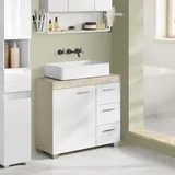 VASAGLE Waschbeckenunterschrank mit 3 großen Schubladen,