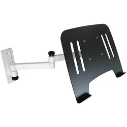 Drall Instruments L52W-IP3BK TV-Wandhalterung, (2-tlg., Laptop Wandhalterung Halterung weiß mit Notebook Adapterplatte schwarz) schwarz|weiß