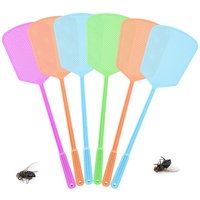 Fliegenklatsche 6 Stück, Fliegenklatsche Stabil, Mückenklatsche, Fliegenklatschen, für Abwehrende Fliegen, Mücken, aus hochwertigem Kunststoff, stabil und langlebig (3 Farben)