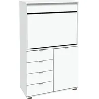 Priess Sekretär "Ahaus", weiß, B:82cm H:139cm T:38cm, Sekretäre, Sekretär