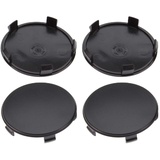 4 Nabenkappen Ø 68,0 mm - 65,0 mm / gewölbt schwarz