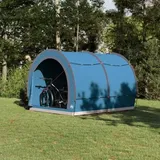 vidaXL Fahrradgarage mit Dach mit Speicher mit Luftentlüftung Blau 256 x 222 x 182 cm
