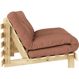 Karup Roots Schlafcouch Baumwolle/Polyester 2,5-Sitzer Braun