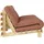 Karup Roots Schlafcouch Baumwolle/Polyester 2,5-Sitzer Braun