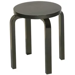 Artek - E60 Hocker, lackiert schwarz
