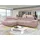 Mirjan24 Eckcouch Cord mit Bettkasten 2-Sitzer Rosa