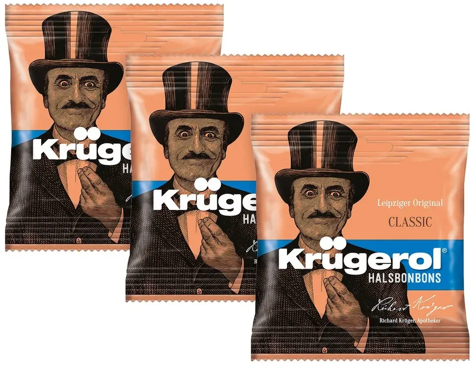 Krügerol Halsbonbons Zuckerhaltig 3X50 g