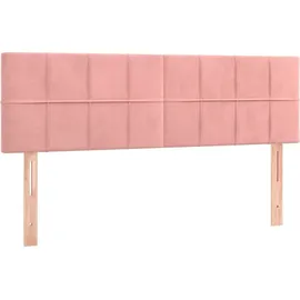 vidaXL Boxspringbett mit Matratze Rosa 140x200 cm Samt