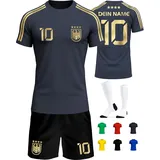 Deutschland Trikot Kinder Herren Damen WM 2026 Fussball Geschenke Jungen Coole Sachen für Jungs Fußball Trainingsanzug Tshirt EM Shirt geschenk junge 10 jahre Fußballtrikot Mädchen Set IIIII20Fo7IIIII - 134