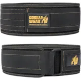 Gorilla Wear Gewichthebergürtel - Nylon 4 Zoll - Schwarzes/Gold