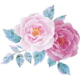 queence Wandtattoo »Lina«, (1 St.), Wandbild, Sticker, rosa, Blume, Blüte, selbstklebend, Pastellfarben, rosa