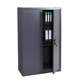 Mendler HWC-H17 Aktenschrank 140 x 89 x 36 cm dunkelgrau