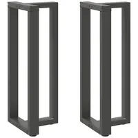 VidaXL Bartischbeine T-Form 2 Stk. Anthrazit 50x35x(100-101) cm Stahl