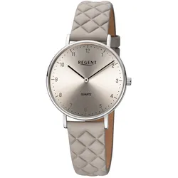 Regent BA-850 Damen-Armbanduhr Quarz Grau/Silberfarben