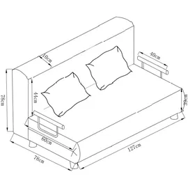 VCM Schlafsofa Kolino mit Schlaffunktion
