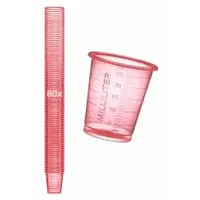 MED-COMFORT Einweg-Medizinbecher, 30 ml L-09170-R , 1 Packung = 80 Stück, rot