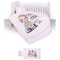 Lorelli 3-teilige Baby-Bettwäsche-Set Bär Laken Bezüge für Kopfkissen und