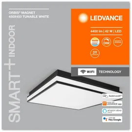 LEDVANCE SMART+ Wi-Fi Orbis MAGNET LED Deckenleuchte 45x45cm, Tunable White