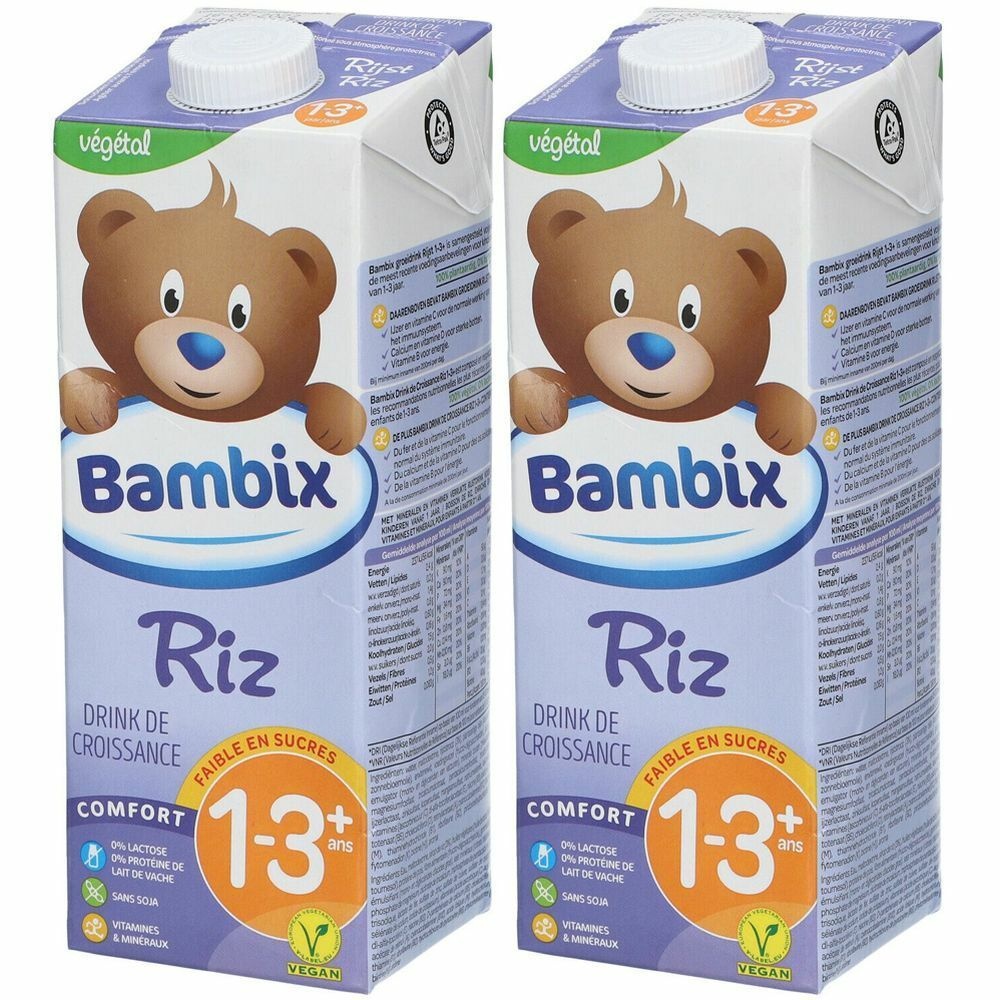 Bambix Drink de Croissance Riz 1-3 ans 2x1 l lait