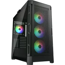 Cougar CGR-5AD1B-RGB (ATX, SSI CEB, mATX, Mini-ITX), PC Gehäuse, Schwarz