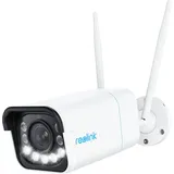 Reolink 4K WLAN Überwachungskamera Außenbereich,Innenbereich 8MP,Farbige Nachtsicht,2,4/5 GHz Dualband-WLAN,Intelligente Erkennung, - Weiß