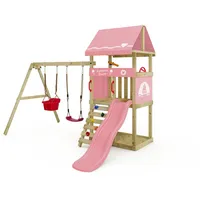 Wickey Spielturm DinkyHouse mit Rutsche, und Kinderschaukel, Babyschaukel mit