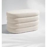 Blumtal Sitzhocker mit Stauraum Bouclé 42 x 42,5 x 76 cm Beige