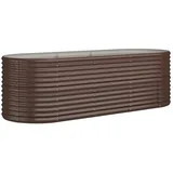 vidaXL Hochbeet Pulverbeschichteter Stahl 224 x 80 x 68 cm Braun