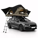 Juskys Autodachzelt Lago 120 x 210 cm Schwarz / Khaki