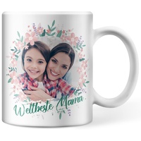 Muttertags Tasse personalisiert mit Foto, Weltbeste Mama, Fototasse, Muttertagsgeschenk, Weihnachten Geburtstag (Mama)