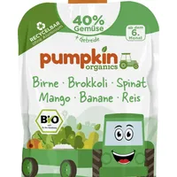 Pumpkin Organics Bio Quetschie mit Birne, Brokkoli, Spinat, Mango, Banane & Reis - 100.0 g