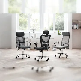 SalesFever Drehstuhl mit Schmetterlingsmechanismus schwarz