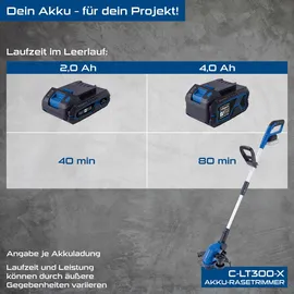 SCHEPPACH C-LT300-X Akku-Rasentrimmer inkl. Akku 2.0Ah (5910904400)