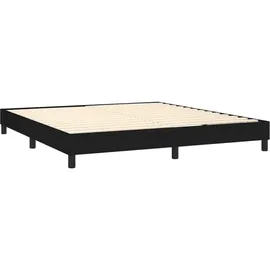 vidaXL Boxspringbett mit Matratze Schwarz 180x200 cm Stoff