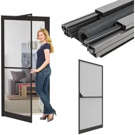 Easy Life Tür-Moskitonetz BASIC PLUS 100 x 215 cm Anthrazit
