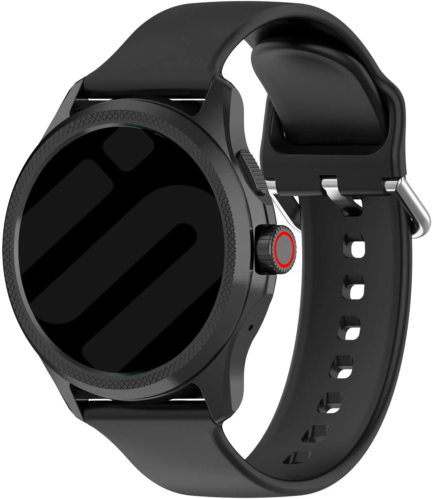 Strap-it Mobvoi TicWatch Pro 5 Enduro Armband Silikon für Mobvoi TicWatch Pro 5 Enduro - Schwarz - Schnallenverschluss