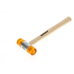 Plastikhammer, ø32mm, Auswechselbare Köpfe aus Cellulose-Acetat, Stiel aus Esche