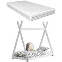 [en.casa] Kinderbett Onejda mit Matratze 80x160 cm,