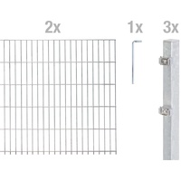 GAH ALBERTS Alberts Doppelstabmattenzaun »Grundset«, silberfarben